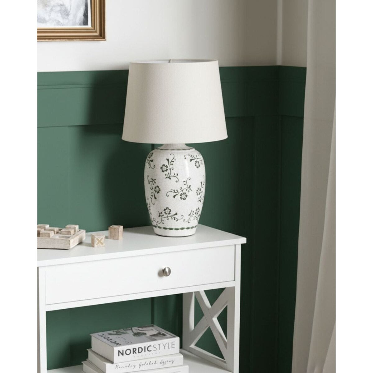 Lampa stołowa JINNY Ceramika Biały