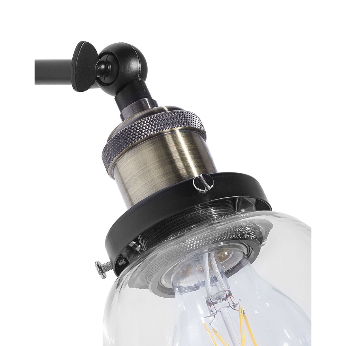 Zestaw 2 lamp ściennych szklane czarne LOVAT