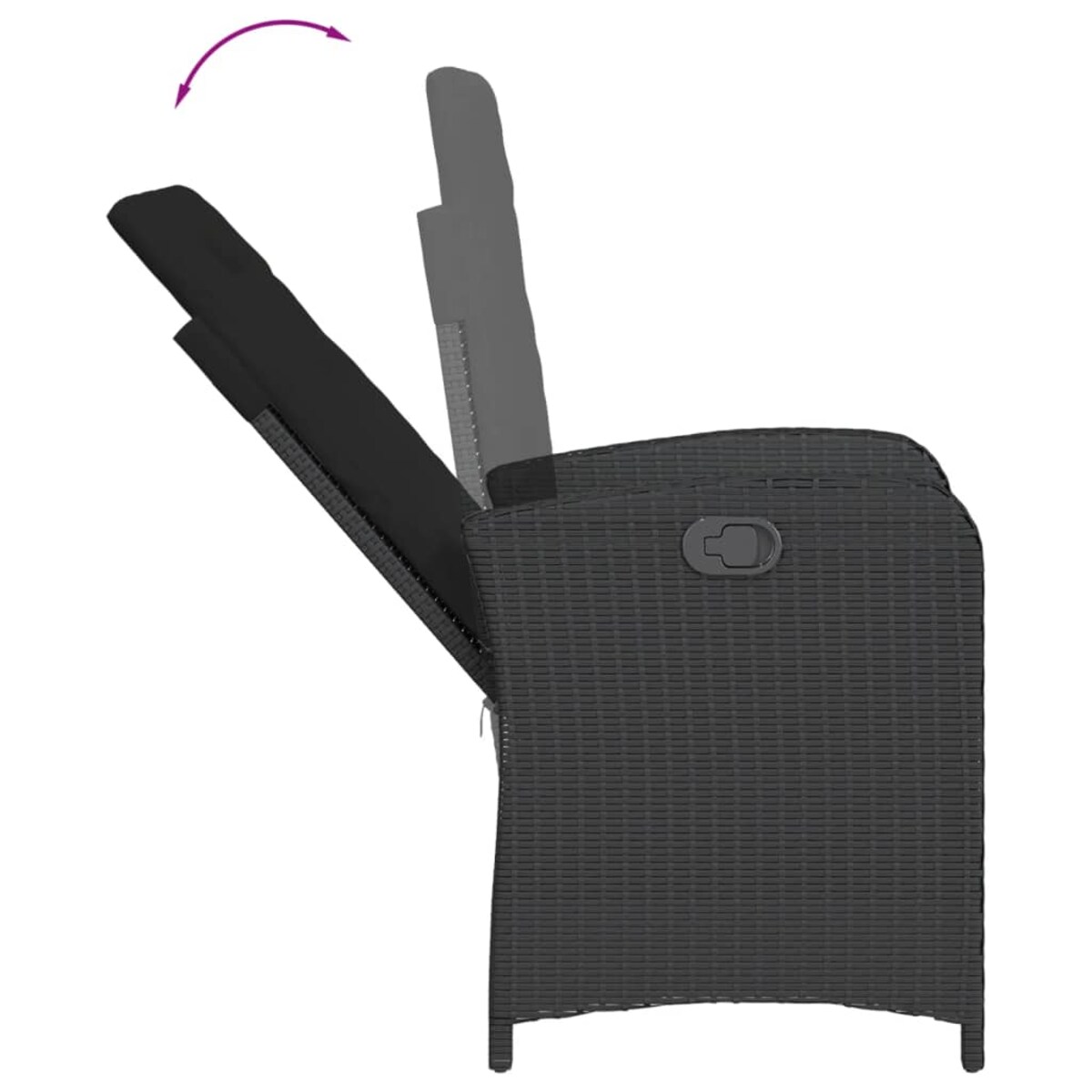 vidaXL 9-cz. zestaw mebli ogrodowych z poduszkami, czarny, rattan PE