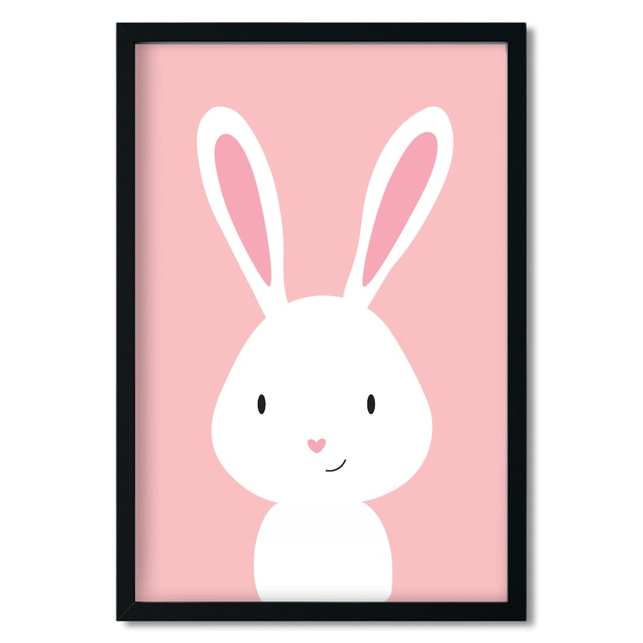 Plakat dla dzieci Królik różowy 50x70