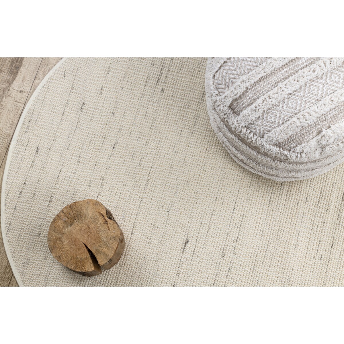 Dywan NEPAL 2100 koło biały / natural szary koło 100 cm