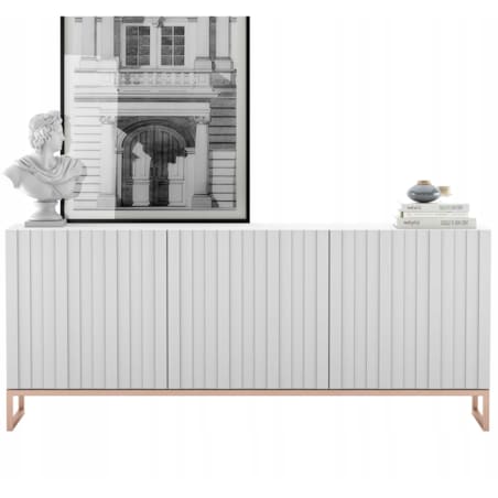 Komoda RTV Glamour Szafka RTV Glamour Biały Mat 168 cm