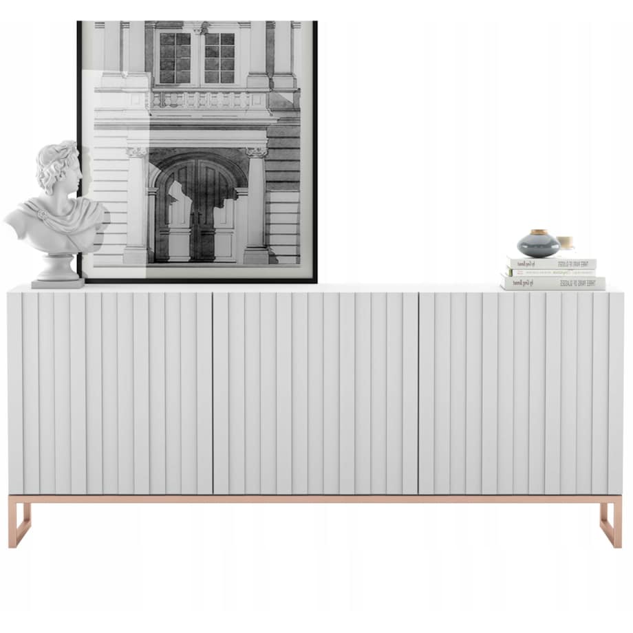 Komoda RTV Glamour Szafka RTV Glamour Biały Mat 168 cm