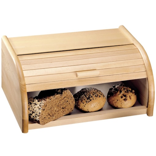 Chlebak z drewna bukowego, drewniany pojemnik na chleb, chlebak retro, pojemnik na pieczywo, chlebak, akcesoria kuchenne, KESPER