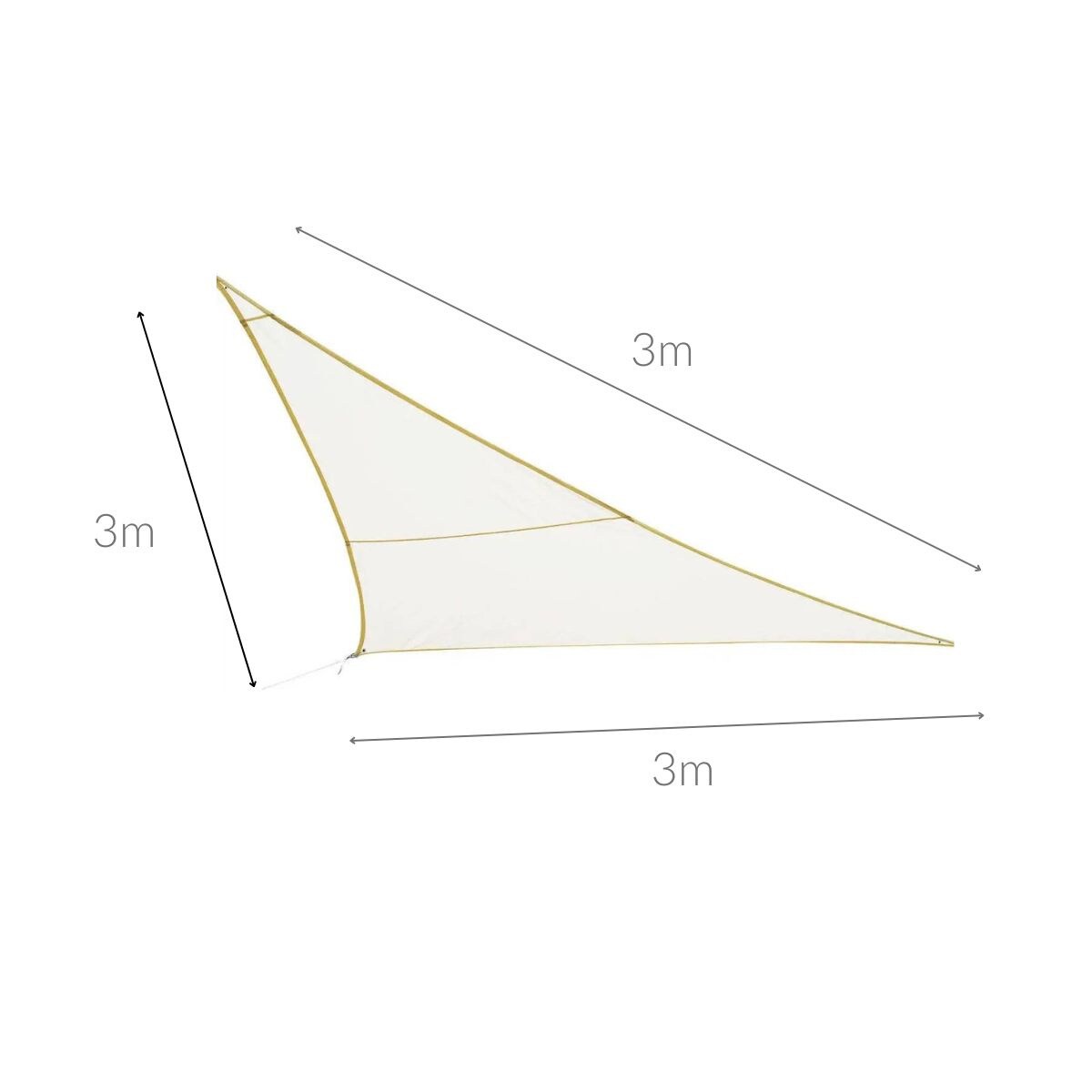 Żagiel przeciwsłoneczny Curacao, wodoodporny, 3 x 3 x 3 m