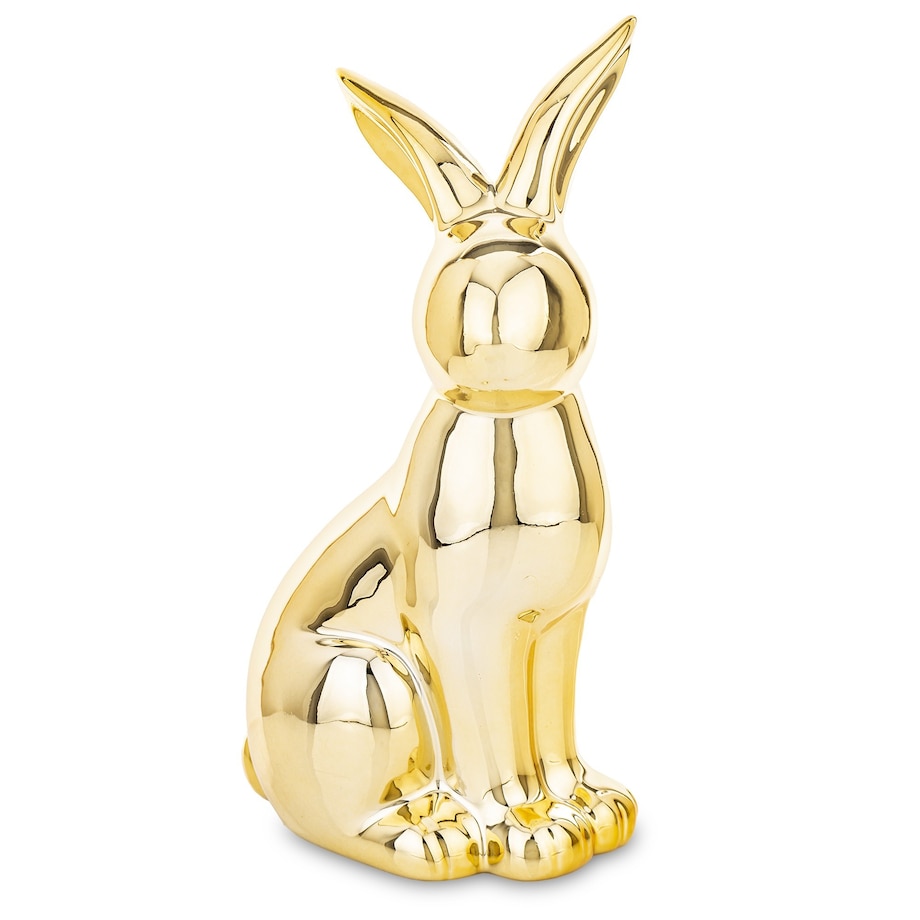 Dekoracja - złota figurka królika 23,5x14x8,5 cm CONIGLIO DORATO - III