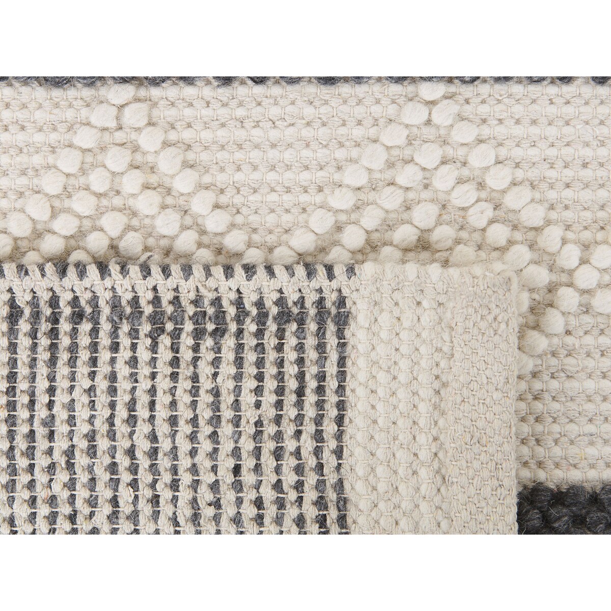 Dywan wełniany 80 x 150 cm beżowo-szary DAVUTLAR