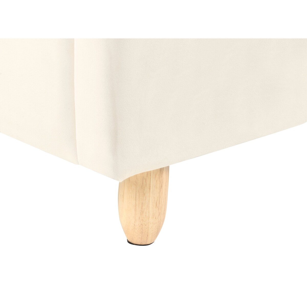 Łóżko dziecięce Chmurka Welur BELLEVUE 90 x 200 cm Jasnobeżowy