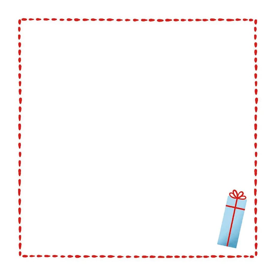 Serwetki świąteczne - Minimalistyczny prezencik (2szt.)