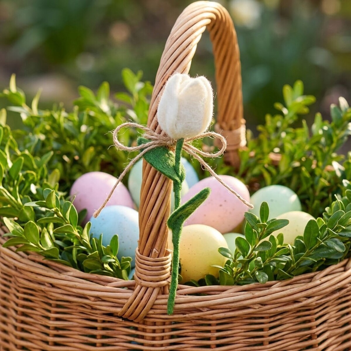 ZAWIESZKA WIELKANOCNA KWIAT TULIPAN DEKORACJA OZDOBA NA WIELKANOC PREZENT