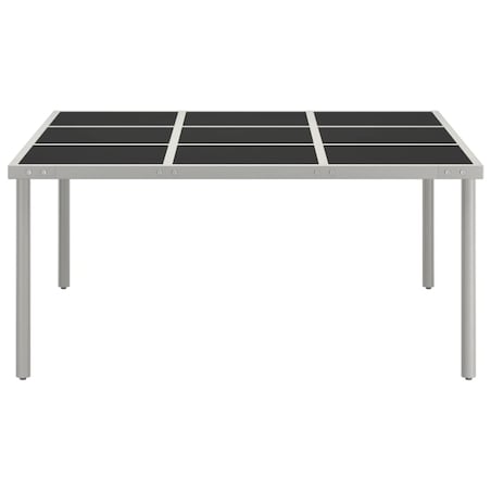 vidaXL Stół ogrodowy, 170x170x74,5 cm, szkło i stal