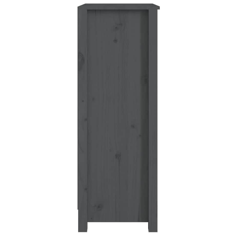 vidaXL Regał na książki, szary, 50x35x97 cm, lite drewno sosnowe