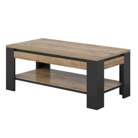 Stolik kawowy DADES 120x60 dąb samdal/czarny mat