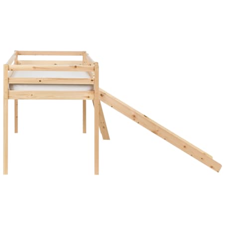 Łóżko na antresoli Drewno sosnowe STAPLE 90 x 200 cm Jasnobrązowy