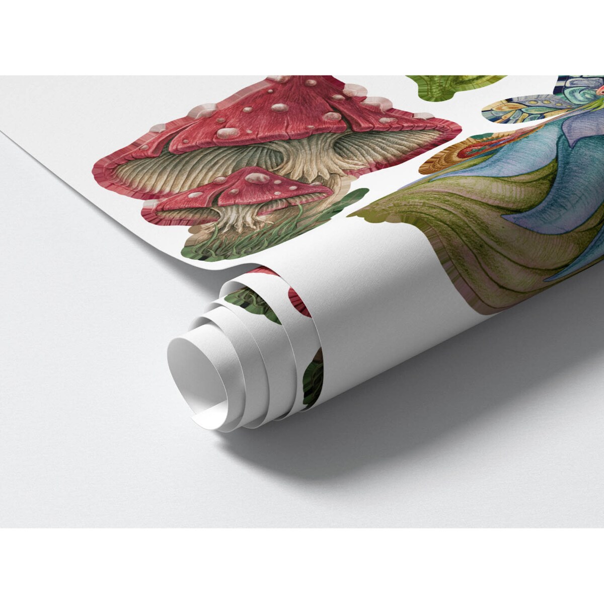 Zestaw naklejek na ścianę, Leśne stworzenia wróżki, 80cm