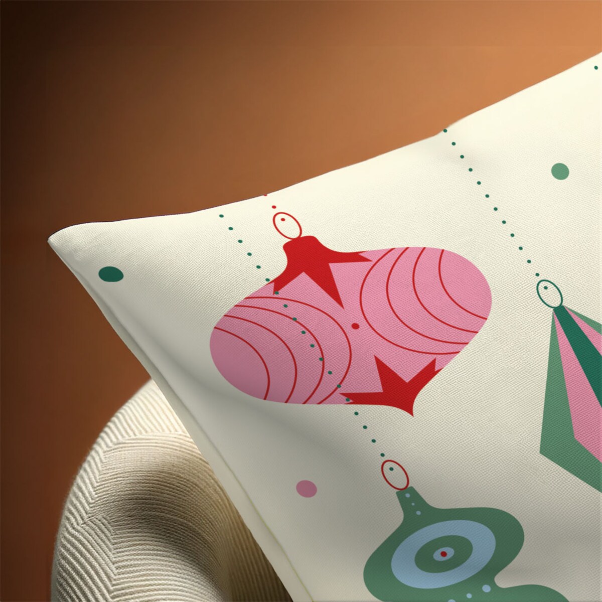 Poduszka świąteczna - Bombki 45x45 cm