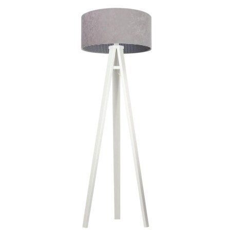 Lampa stojąca HOME 40 szara/biała