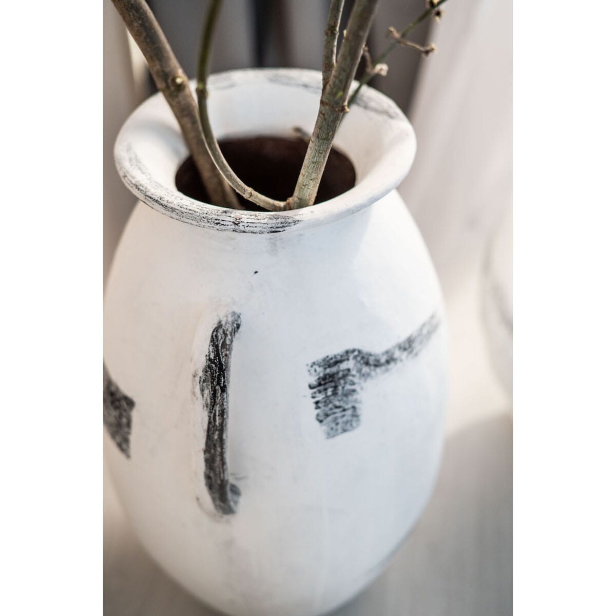 WAZON Z TERRAKOTY BRAWO BIAŁY