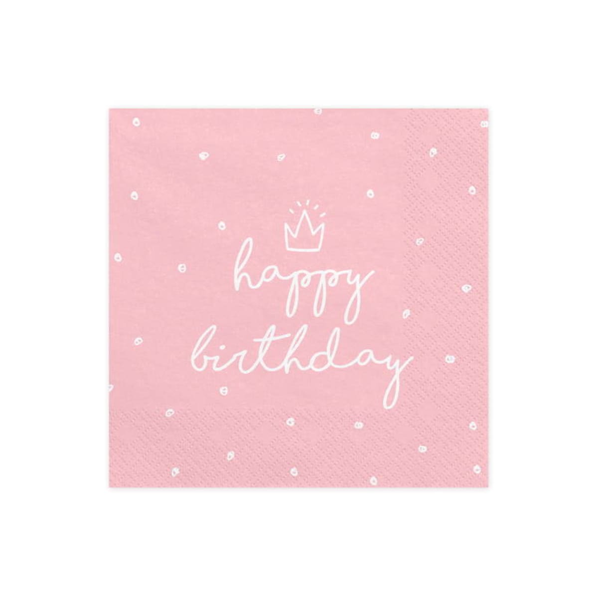Serwetki papierowe happy birthday różowe
