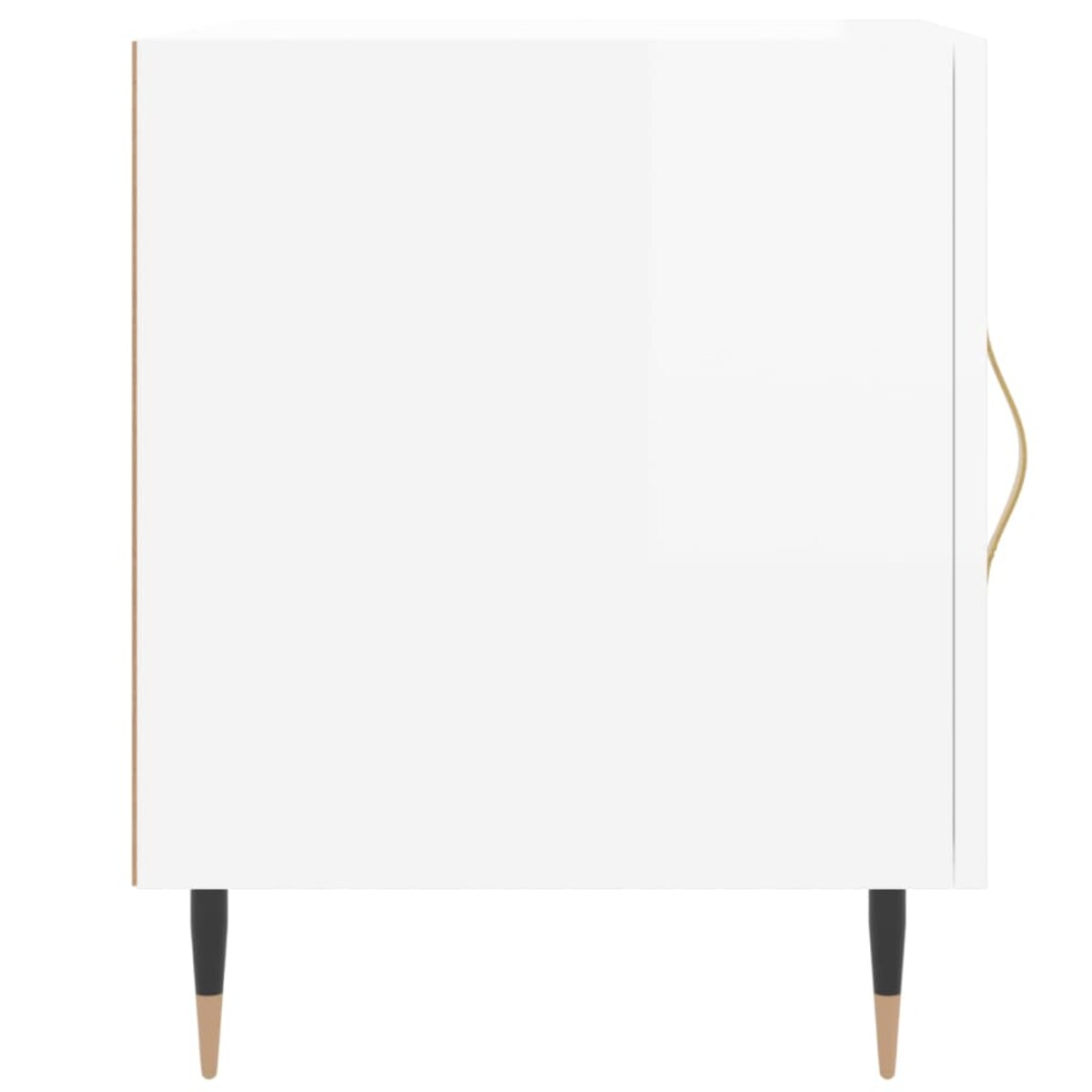 vidaXL Szafki nocne, 2 szt., białe z połyskiem, 40x40x50 cm