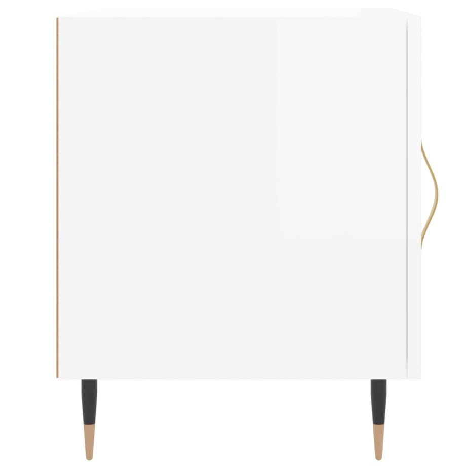 vidaXL Szafki nocne, 2 szt., białe z połyskiem, 40x40x50 cm