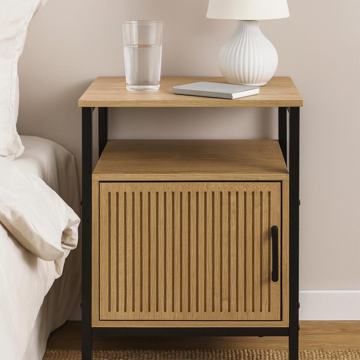 Szafka z dębowym frontem KASTO, 43 x 33 x 55 cm