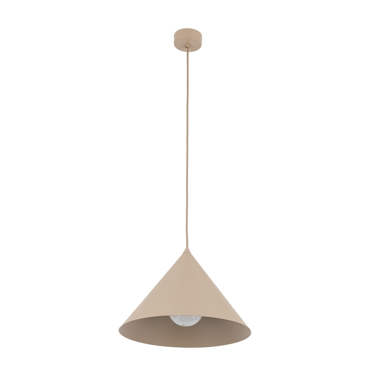 Lampa wisząca TK Lighting CONO SABIA L beżowa E27 regulowana wysokość 165 cm nowoczesna do salonu i jadalni