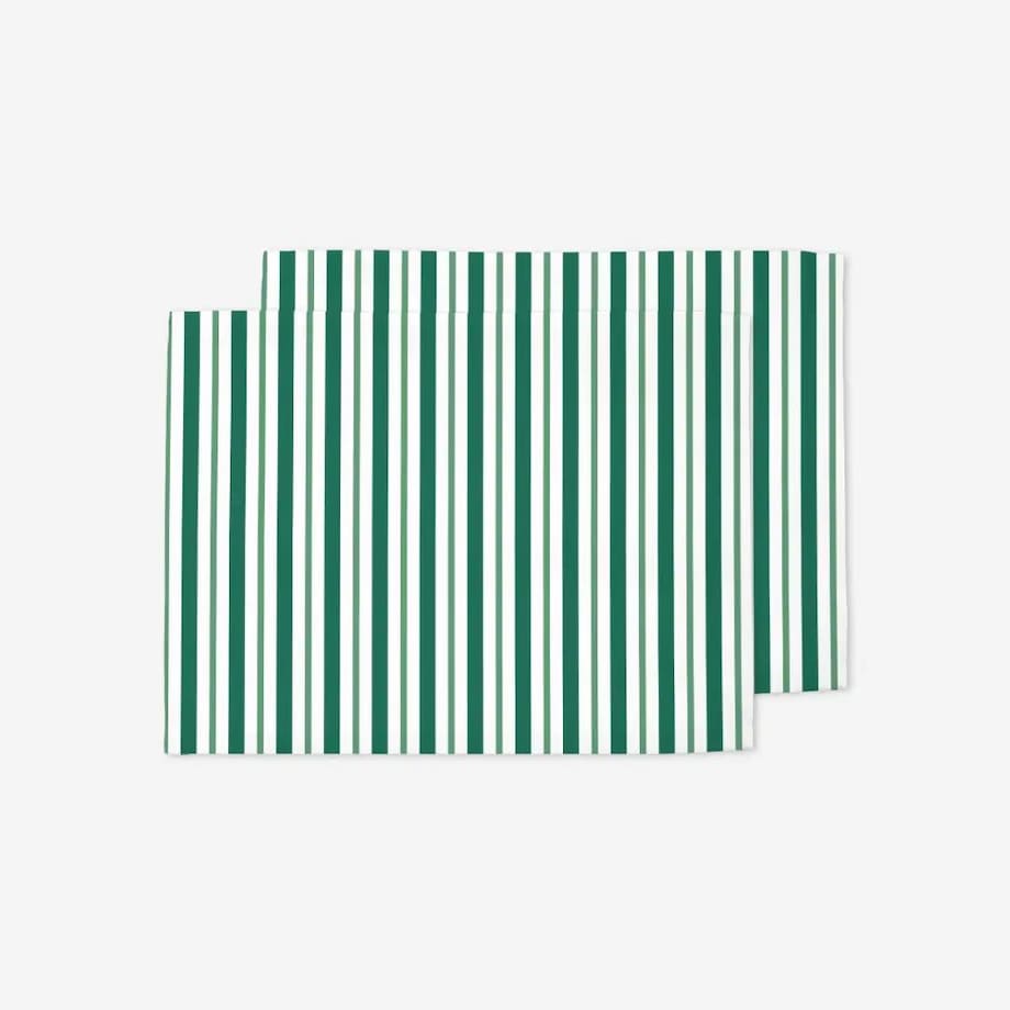 Podkładki świąteczne - klasyczne zielone świąteczne paski