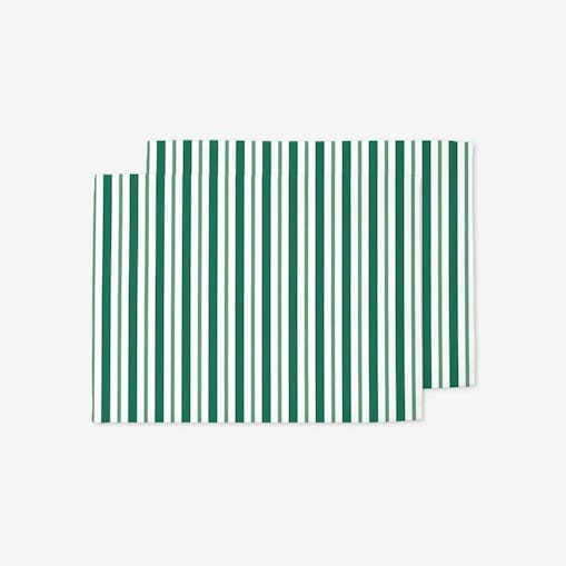 Podkładki świąteczne - klasyczne zielone świąteczne paski