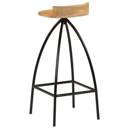 vidaXL Stołki barowe, 2 szt., lite drewno mango