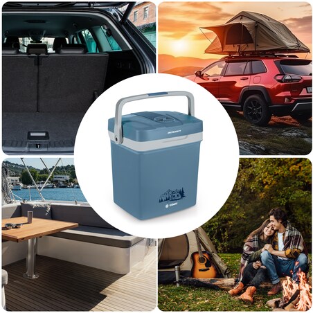 Lodówka turystyczna samochodowa 12V/230V USB funkcja grzania 26l Berdsen