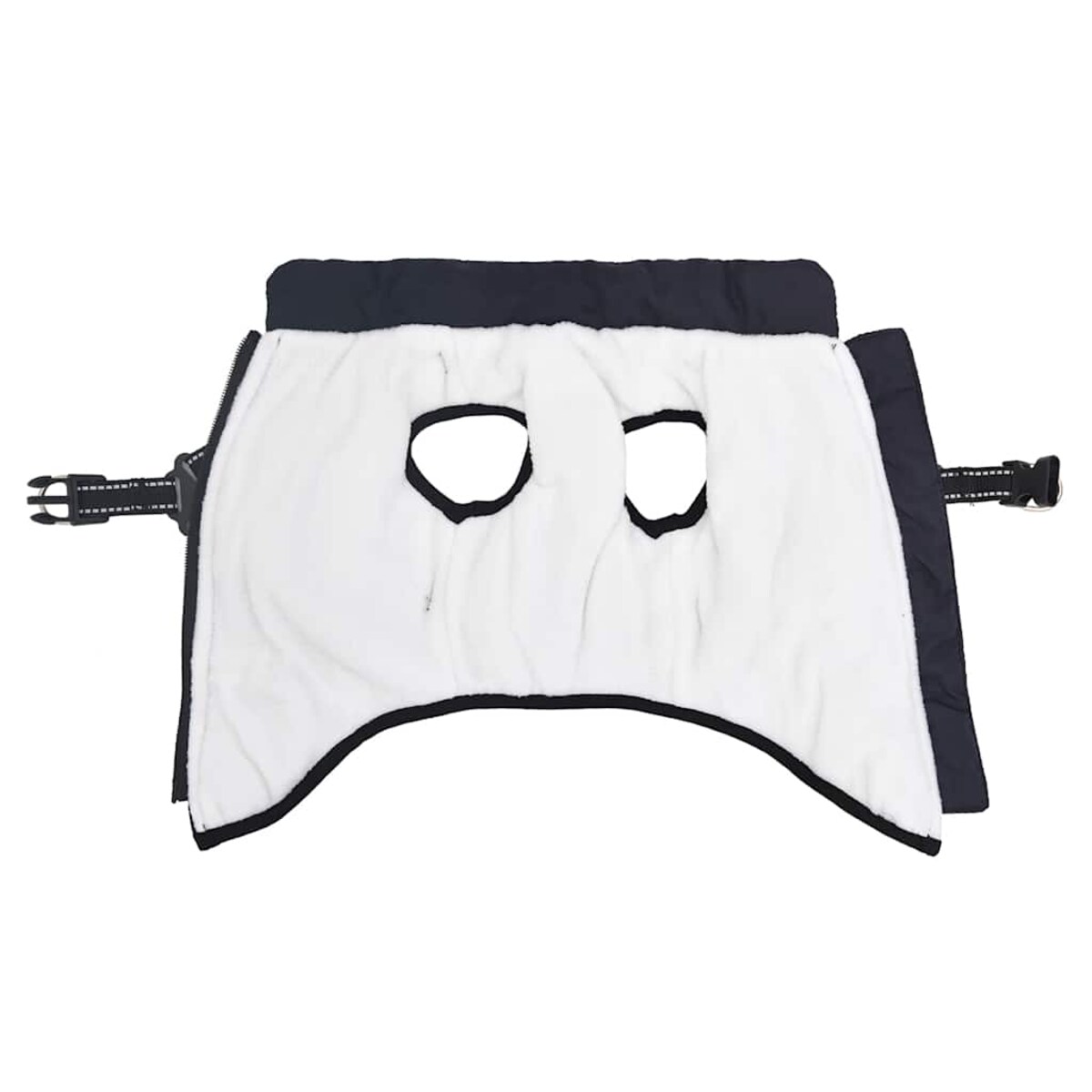 vidaXL Płaszcz dla psa z szelkami, wodoodporny, granatowy, L24