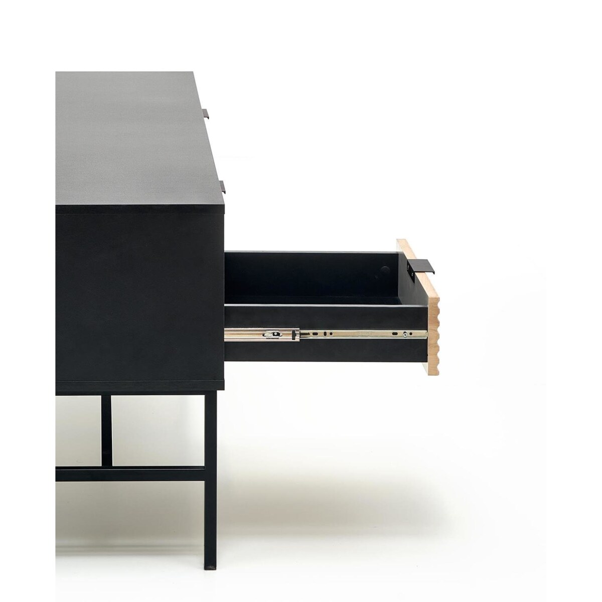 SZAFKA RTV Nihala 150/40/61 cm CZARNA fronty dąb artisan