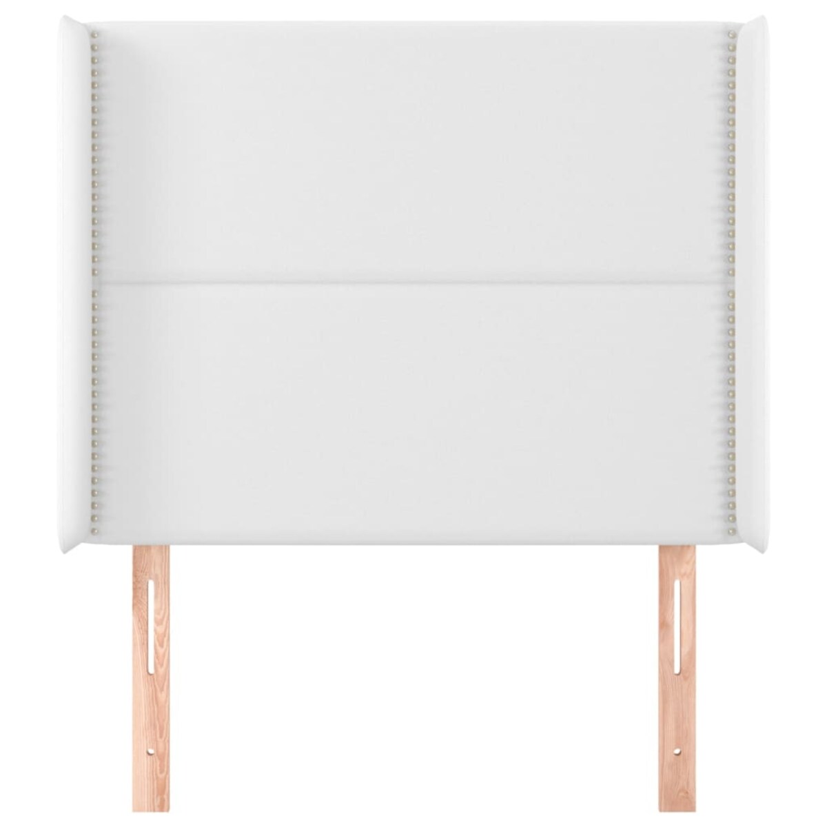 vidaXL Zagłówek uszak, biały, 93x16x118/128 cm, sztuczna skóra