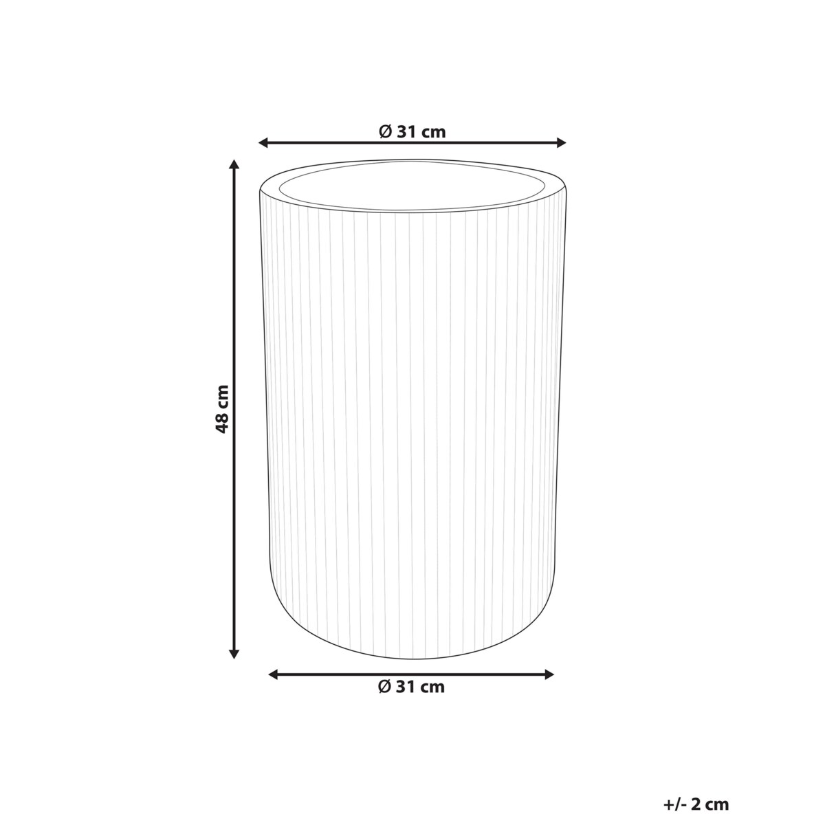 Doniczka EANTIO 30 cm Brązowy