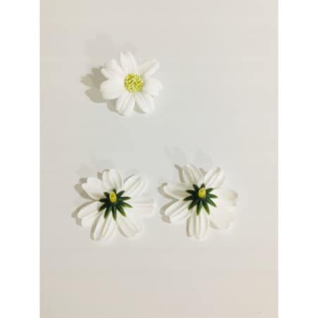 STOKROTKA BIAŁA 3x kwiaty mydlane do bukietów dekoracji boxy flower 4cm