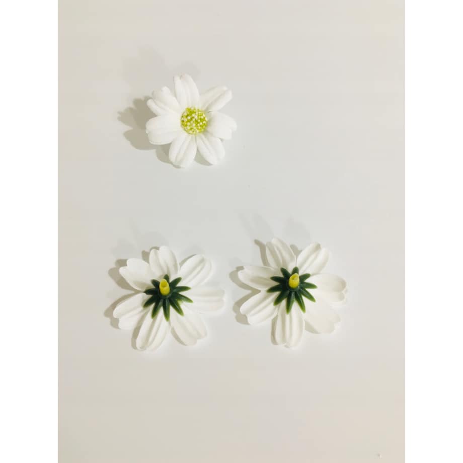 STOKROTKA BIAŁA 3x kwiaty mydlane do bukietów dekoracji boxy flower 4cm