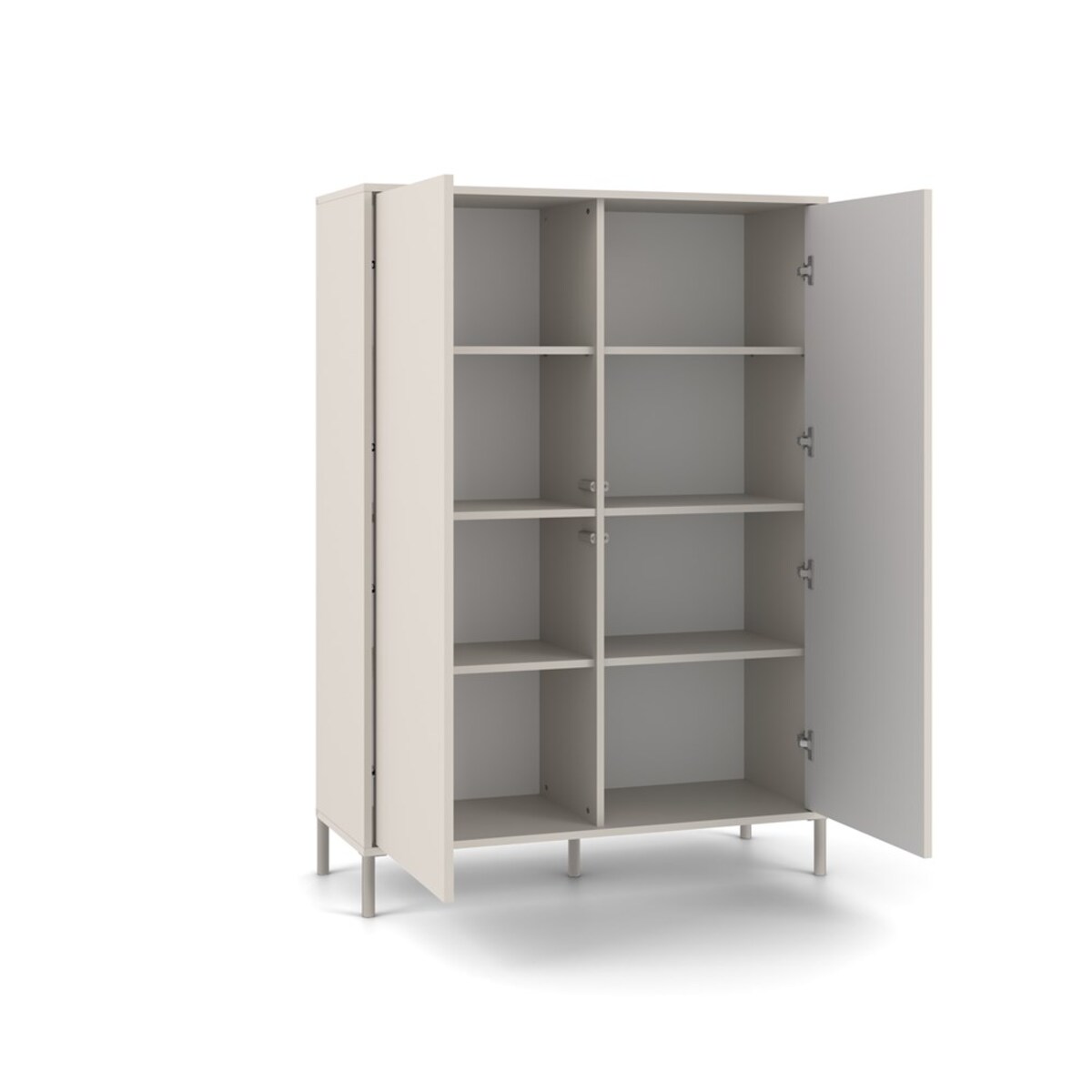 Witryna KAMARO 2DD SLIM/GŁADKI KASZMIR Lamele Front Ryflowany + Klasyczny