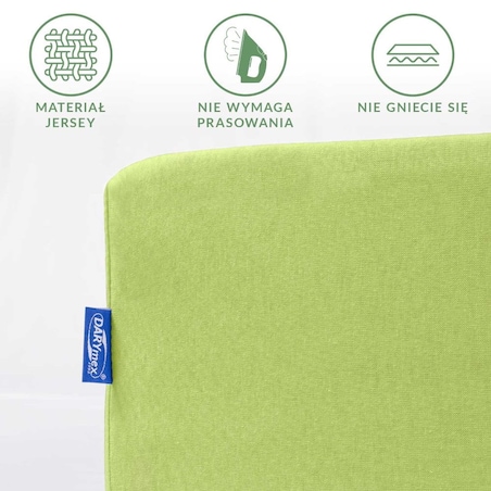 Prześcieradło jersey z gumką 120x200 kolor Limonka