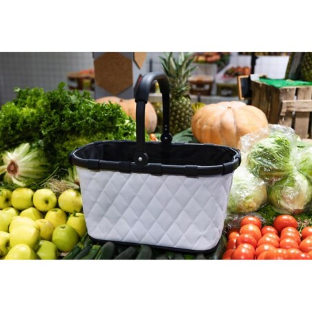 Koszyk carrybag frame rhombus light grey