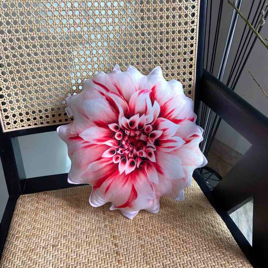 poduszka mała kwiat Dalia Poduszkownia