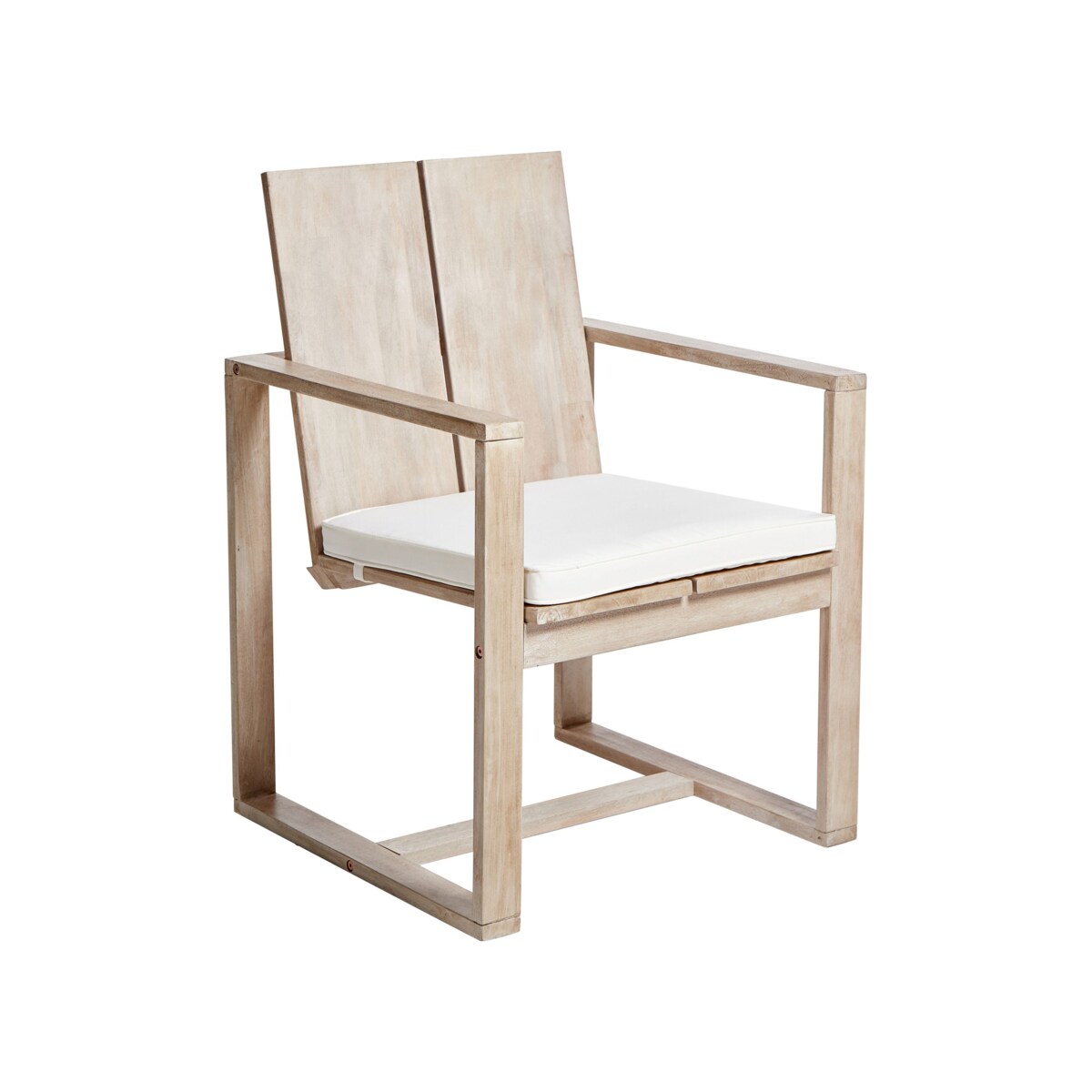 Stół ogrodowy z krzesłami AZZANELLO Drewno akacjowe Złamana biel