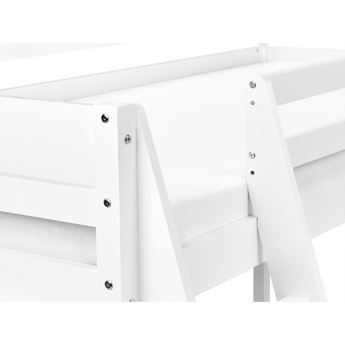 Łóżko na antresoli Drewno ASCOUX 90 x 200 cm Biały