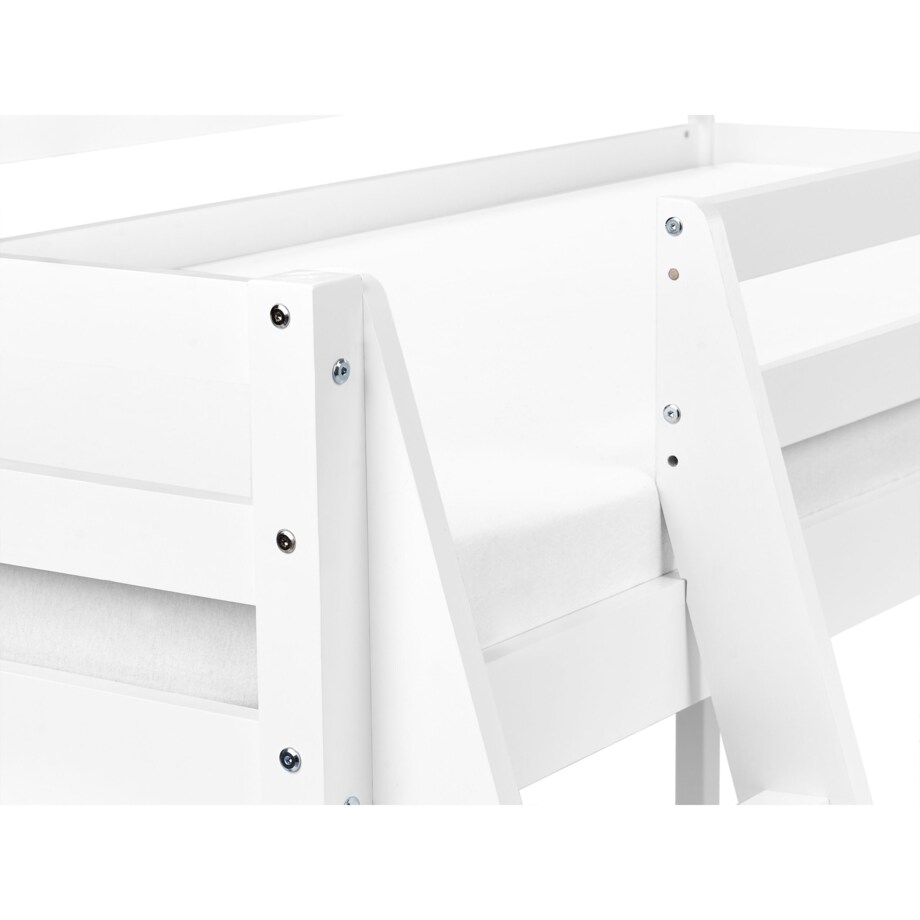 Łóżko na antresoli Drewno ASCOUX 90 x 200 cm Biały