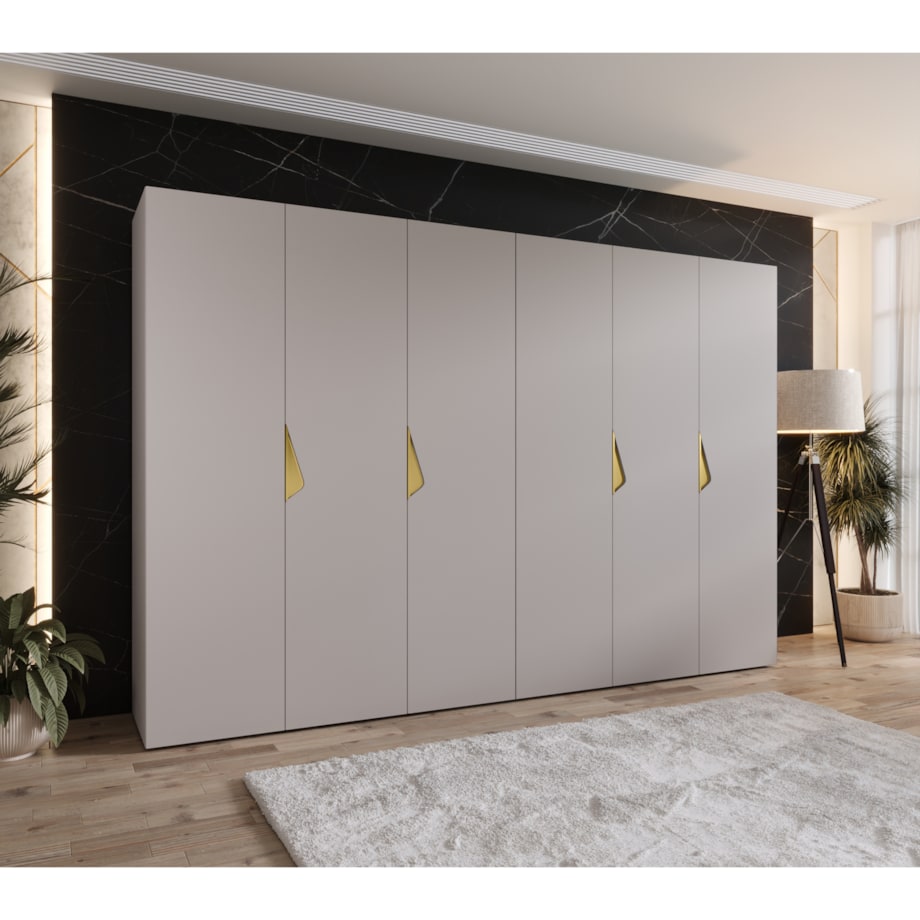 Szafa uchylna Sandi 1 300 (2X150) wys 202 cm Kaszmir + u Złoty