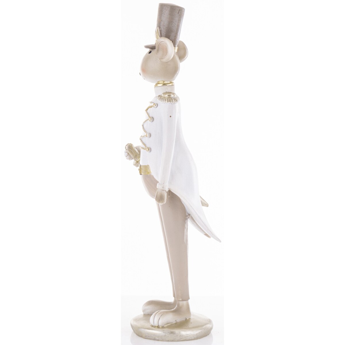 Figurka - myszka we fraku i cylindrze 31,5x9x9 cm TOPO szara