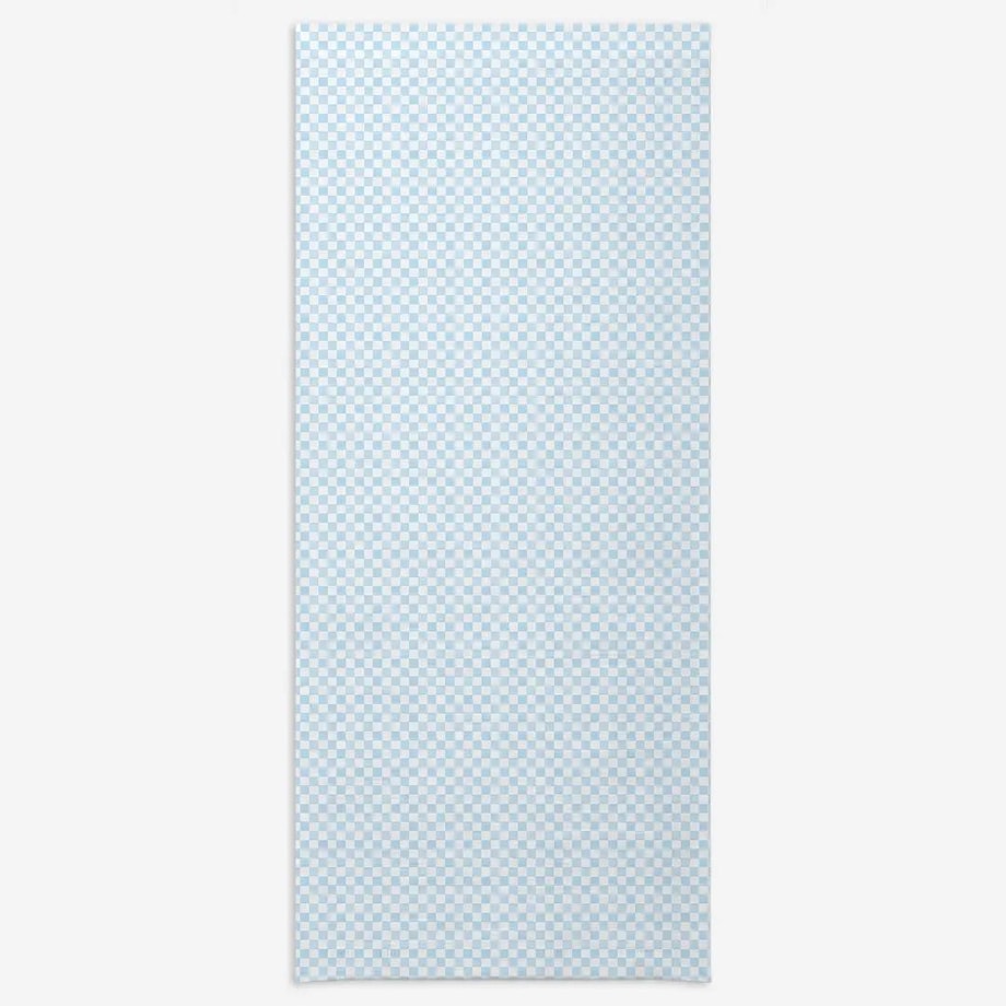 Obrus świąteczny - błękitna krata - 140x320