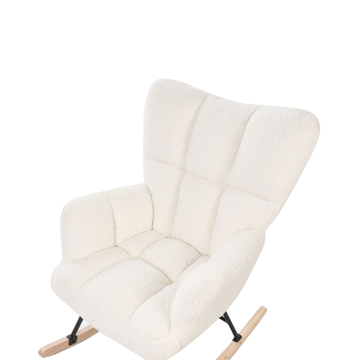 Fotel bujany boucle biały OULU