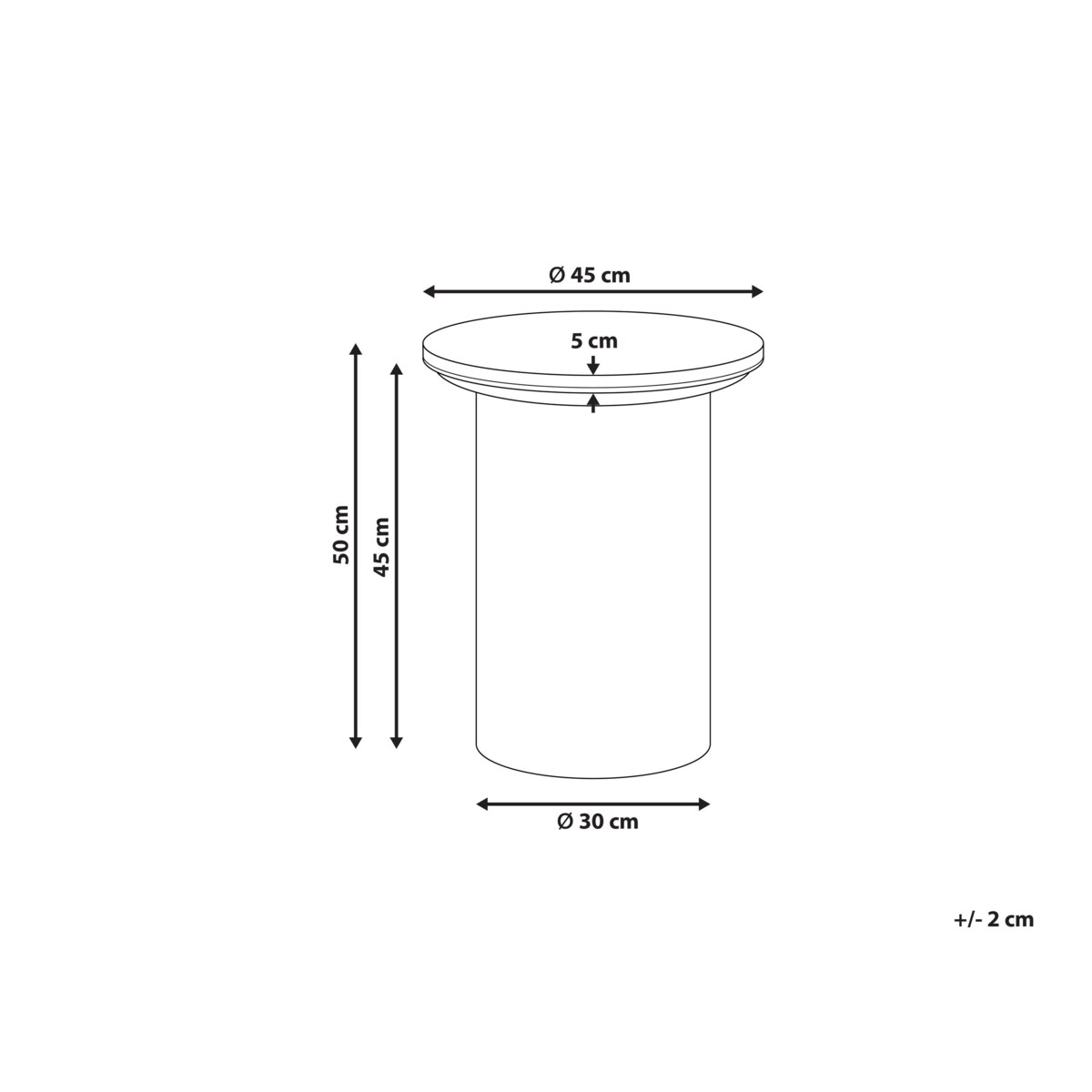 Stolik pomocniczy DORA Ceramika Czarny