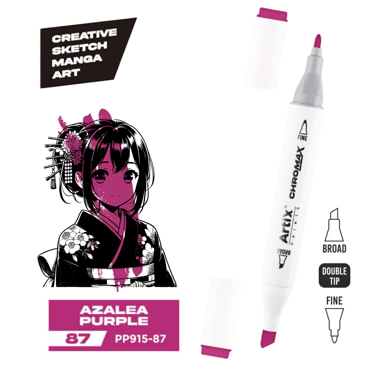 dwustronny marker kreatywny artix pp915-87 azalea purple